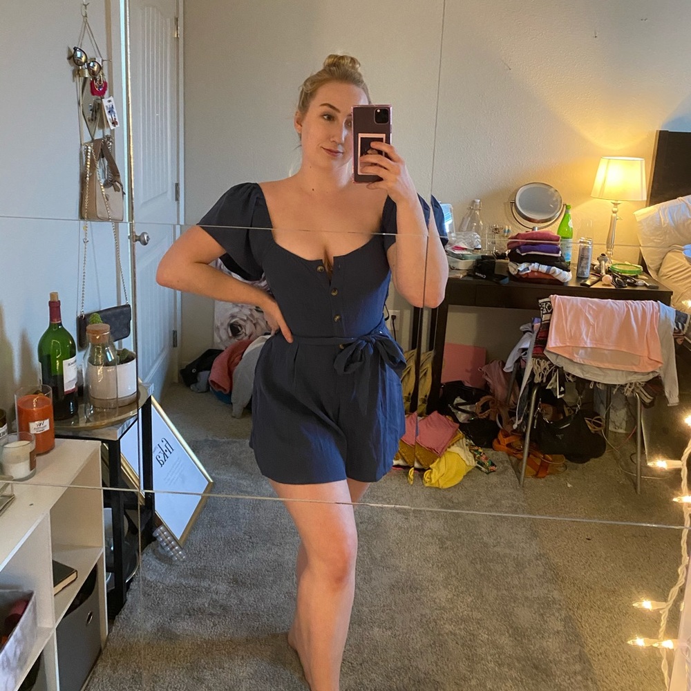 Navy blue romper